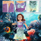 WONDOLL 18 inch Doll Clothes Accessories - 6Pcs Different Fairytale Costume Dress