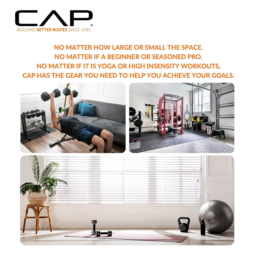 CAP Barbell Coated Dumbbell Weights with Padded Grip, Pair, 3 LBS