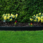 EasyFlex 4 Inch No Dig Landscape Edging Kit, 75 Foot Black Plastic Edging Coil with 64 Spiral Anchoring Spikes for Gardening Edging, Separating Yard Areas, and Flower Bed Borders