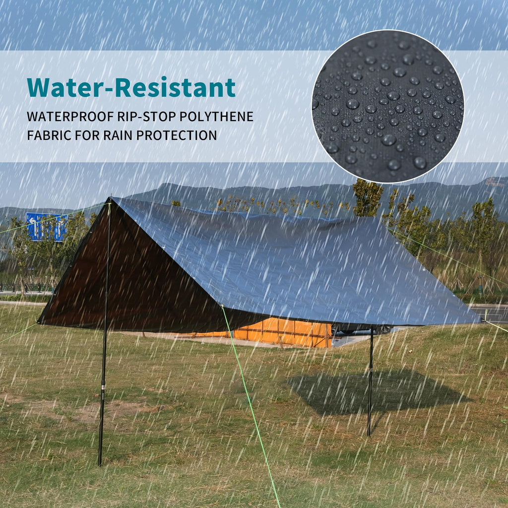 TARPAL tarp 6x10 Feet Super Heavy Duty Tarps Cover 20mil Waterproof UV Protection Rip and Tear Proof Tarpaulin with Grommets(Grey/Brown)