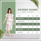 Utopia Care Women's Hospital Gown Soft Comfortable and Stylish Patient Gown, Small-Medium, Floral White