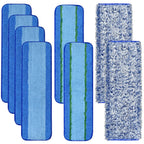 8 Pack Microfiber Cleaning Pad for Bona Mop Hardwood & Hard Surface Floors Dry and Wet Floor Cleaning - Includes 4 Microfiber Cleaning Pad, 2 Deep Clean Pads and 2 Dusting Pad - Dual Zone Cleaning