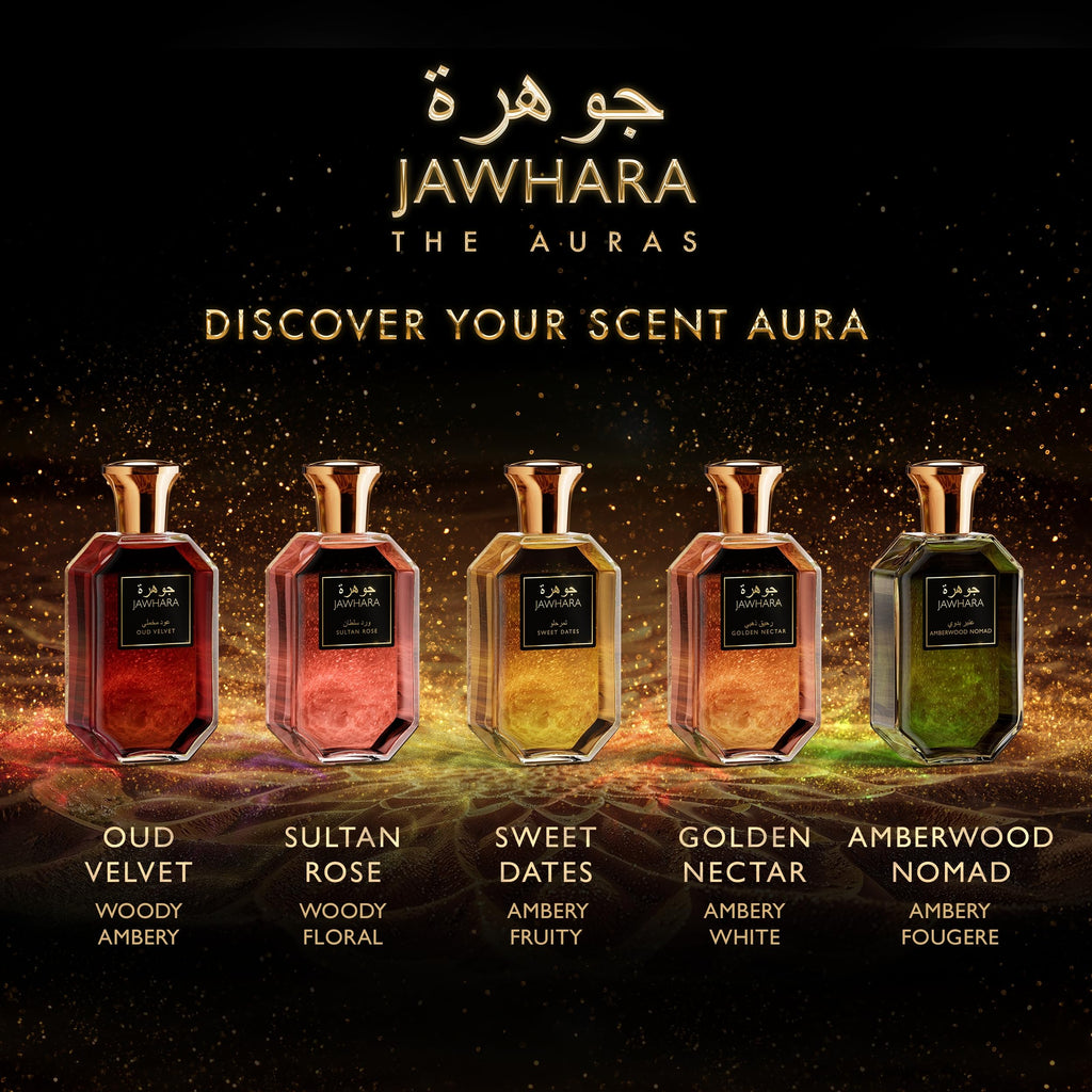 Jawhara Golden Nectar | Ambery White Eau de Parfum 3.3 fl oz | Notes of Bergamot, Vanilla Flower, Ylang-Ylang and Musk | Long Lasting | Everyday Wear | Travel Size