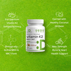 DEAL SUPPLEMENT Vitamin K2 Supplement 600mcg, 180 Coconut Oil Softgels | Full Spectrum High Absorption MK-7 & MK-4 Forms | Bone, Joint, & Immune Support – Non-GMO