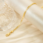 CISSIEPERAL Ankle Bracelets 14K Gold Ankle Bracelets for Women 3.6mm 9-11”