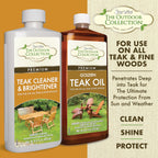 STAR BRITE Outdoor Collection Premium Golden Teak Oil - for Use On All Teak & Fine Woods - Ultimate Protection from Sun & Harsh Weather - 16 OZ (052216)