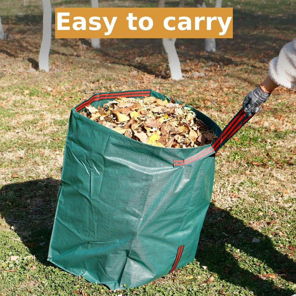 RISETEX Leaf Rake with 53 Gal Leaf Bags, Expandable Heavy Duty Metal Set