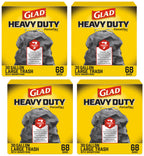 Glad ForceFlex Trash Bags 30 Gallon | Black | LeakGuard Protection | Stretchable Strength | 68 Count, Pack of 4