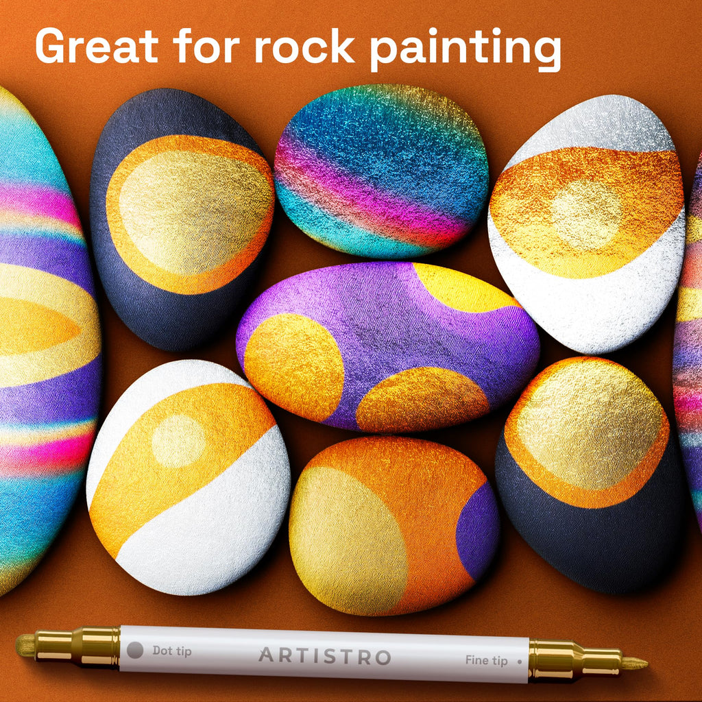 ARTISTRO 36 Metallic Dual-Tip Acrylic Paint Marker Pens