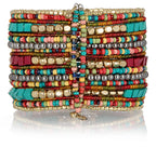 SPUNKYsoul Boho Cuff Bracelets, Women Adjustable Stackable Beaded Accessory
