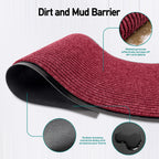 MaxMat® Extra Large Commercial Door Mat, Rubber Border Heavy Duty Door Mat, Waterproof, Low-Profile, Easy to Clean, Rubber Entry Mat. (Red, 3 x 5 Feet)