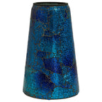Sunnydaze Glass Gazing Ball Stand for Outdoors, Deep Ocean Swirl
