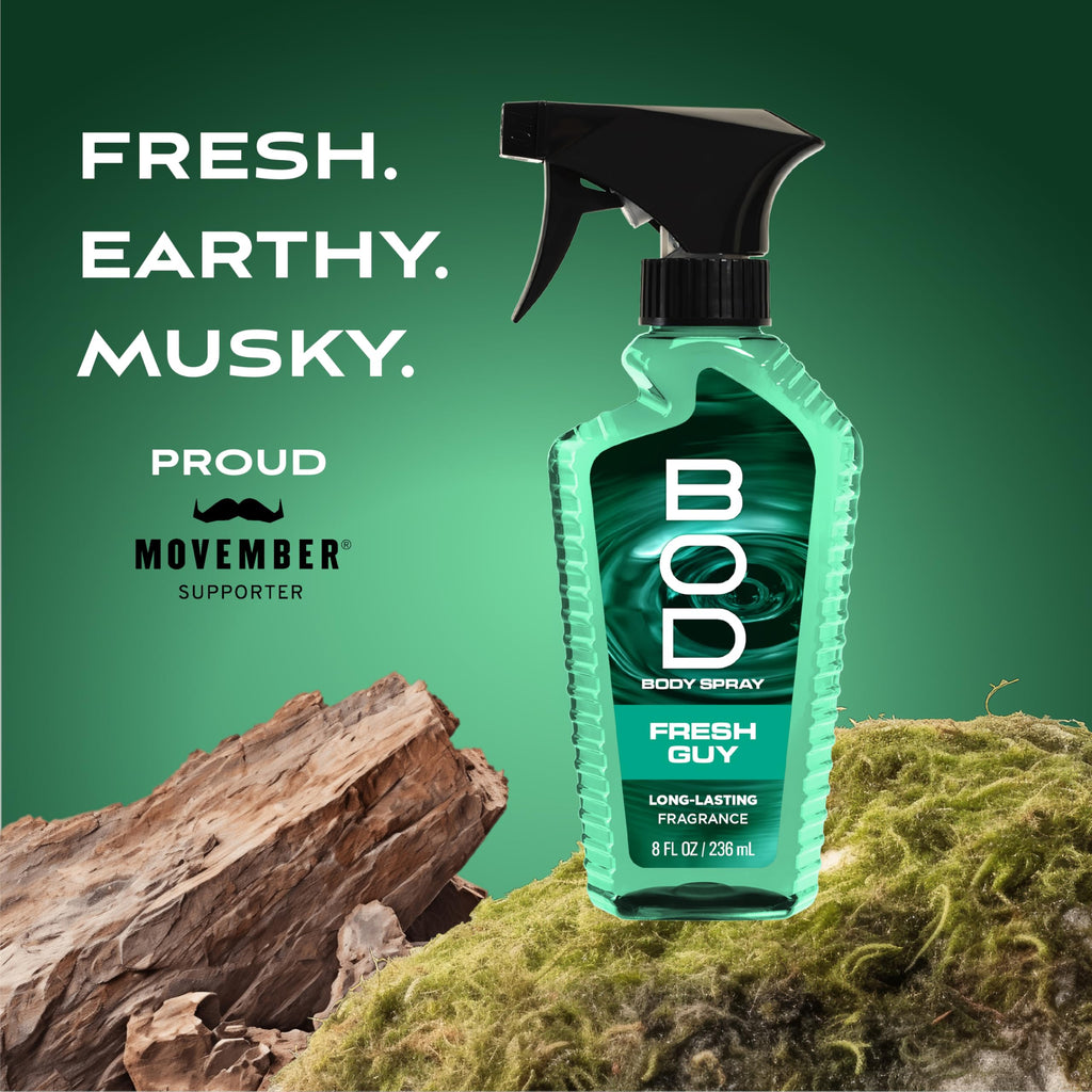 BOD man Fragrance Body Spray, Fresh Guy, 8 fl oz