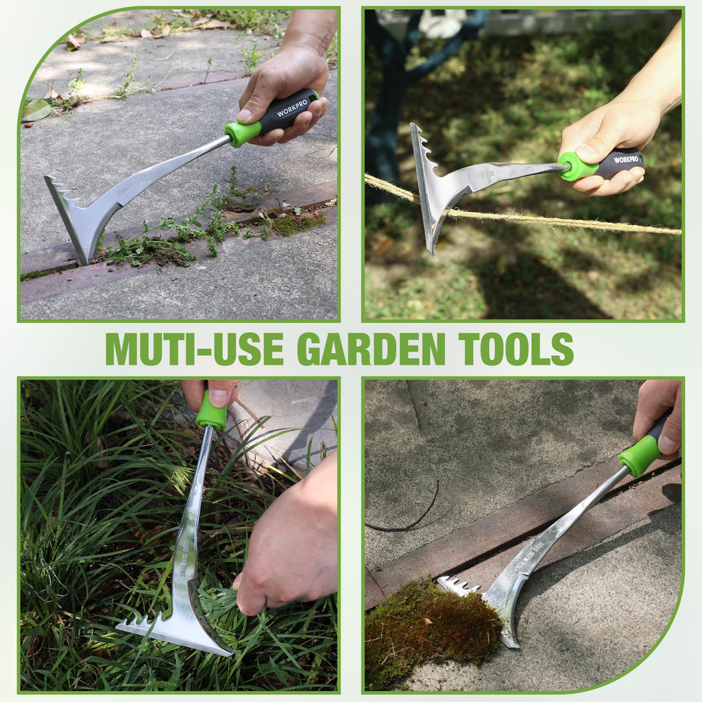 WORKPRO Crack Weeder, 12.5" Stainless Steel Crevice Weeding Tool Weeder Tool