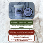 ESP Stone Care Marble Etch Remover Polishing Powder – Restores Light Etches on Marble, Travertine, Limestone & Calcite Stones – Easy DIY Use – No Special Tools, 1 oz. for Small Areas