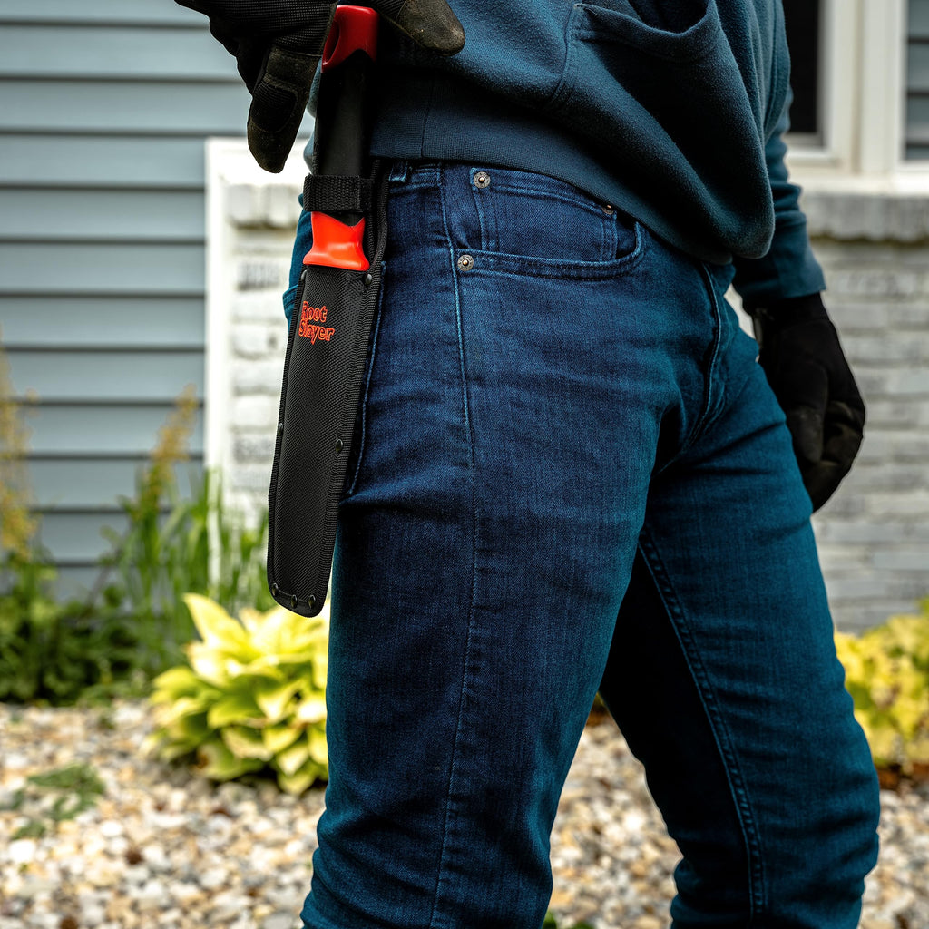 Root Slayer 17211 Soil Knife with Holster, Red