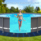 AquaJoyer 24' Round Thicker Heavy Duty Pool Liner Pad for Above Ground Pool, Pool Padding Underlayment for Pool Bottom, Protects Pool Prevents Punctures Weed Barrier Comfortable underfoot
