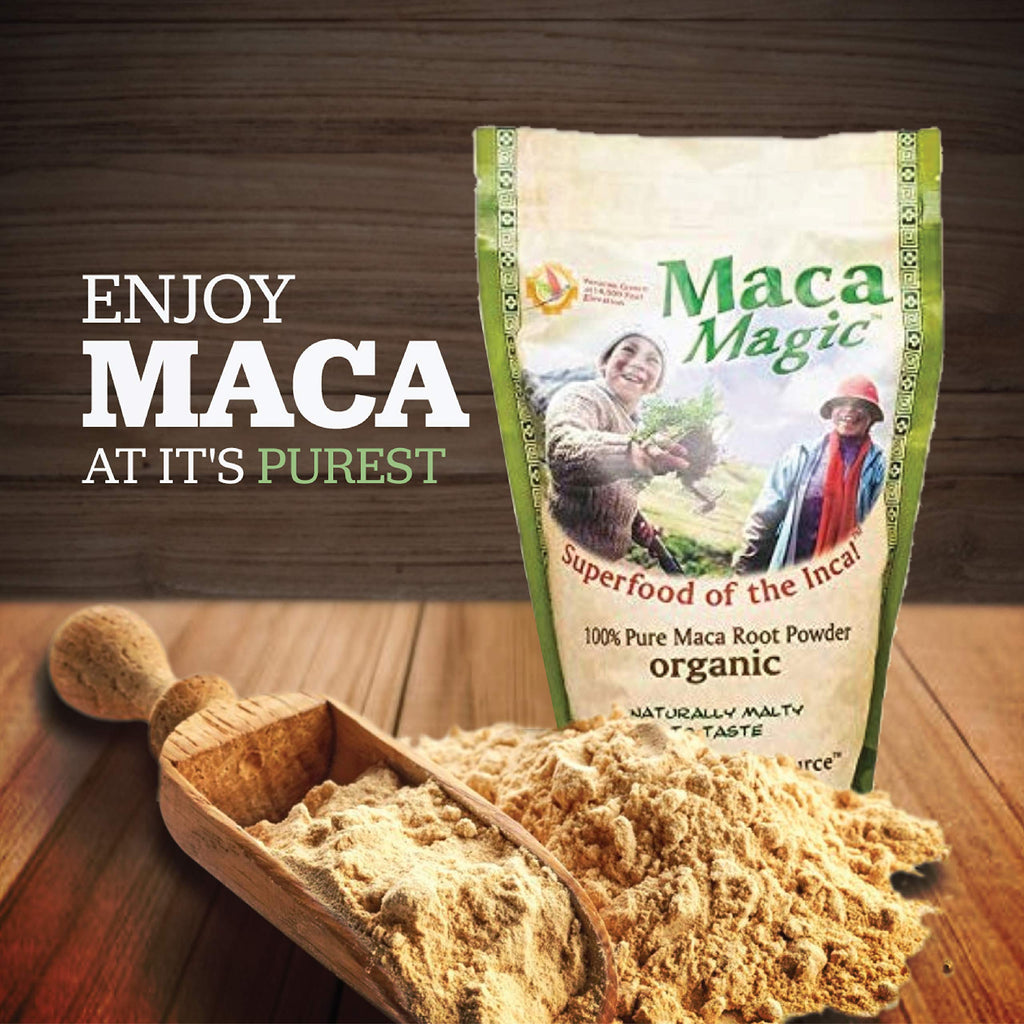 Maca Magic: 100% Organic Raw Powder (2.2 lbs) - Peruvian Premium Grade Superfood - Certified Organic - Vegan - Gluten Free- Perfect for Breakfast, Smoothies, Baking & Ice Cream