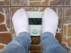 NewlineNY Step-on Super Mini Smallest Travel Bathroom Scale with Protection Sleeve: SBB0638SM-BK+S001MG