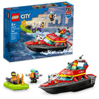 LEGO City Fire Rescue Boat Building Set - Floatable Boat Toy for Boys & Girls, Ages 5+ - Kids Pretend Play Toy for Preschool - Gift for Birthdays - 60373
