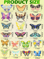 Hanaive 20 Pieces Butterfly Pins for Backpack Butterfly Brooches Cute Cool Horror Lapel Pins for Hats Clothes Decoration Gift