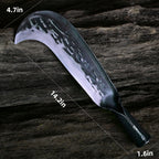 Machete for Yard Work Billhook Sickle Knife Brush Clearing Sickle Knife with Sheath - Perfect Brush Axe for Survival Cut Machete,Ideal for Camping,Gardening, Land Management,
