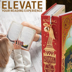 Harry Potter Metal Bookmark with Hanging Charm Golden Snitch Hogwarts Reading Gifts Christmas Stocking Stuffers Book Lovers Gift Box