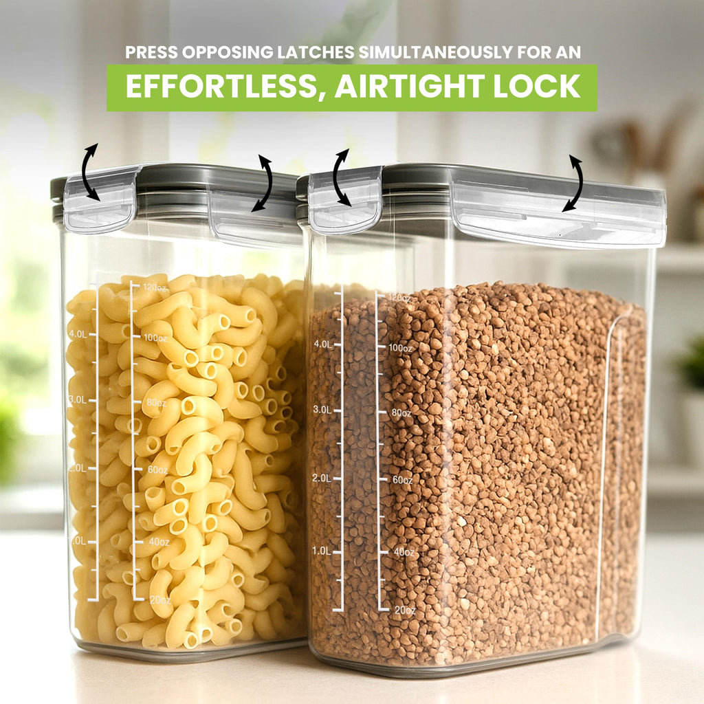 Utopia Kitchen Cereal Containers Storage Set with Lids, 4 Pack, 4L (135 Oz)
