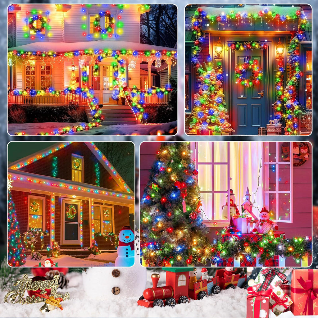 SyouHome Solar String Lights Outdoor, 6 Pack 600 LED Solar Christmas Lights