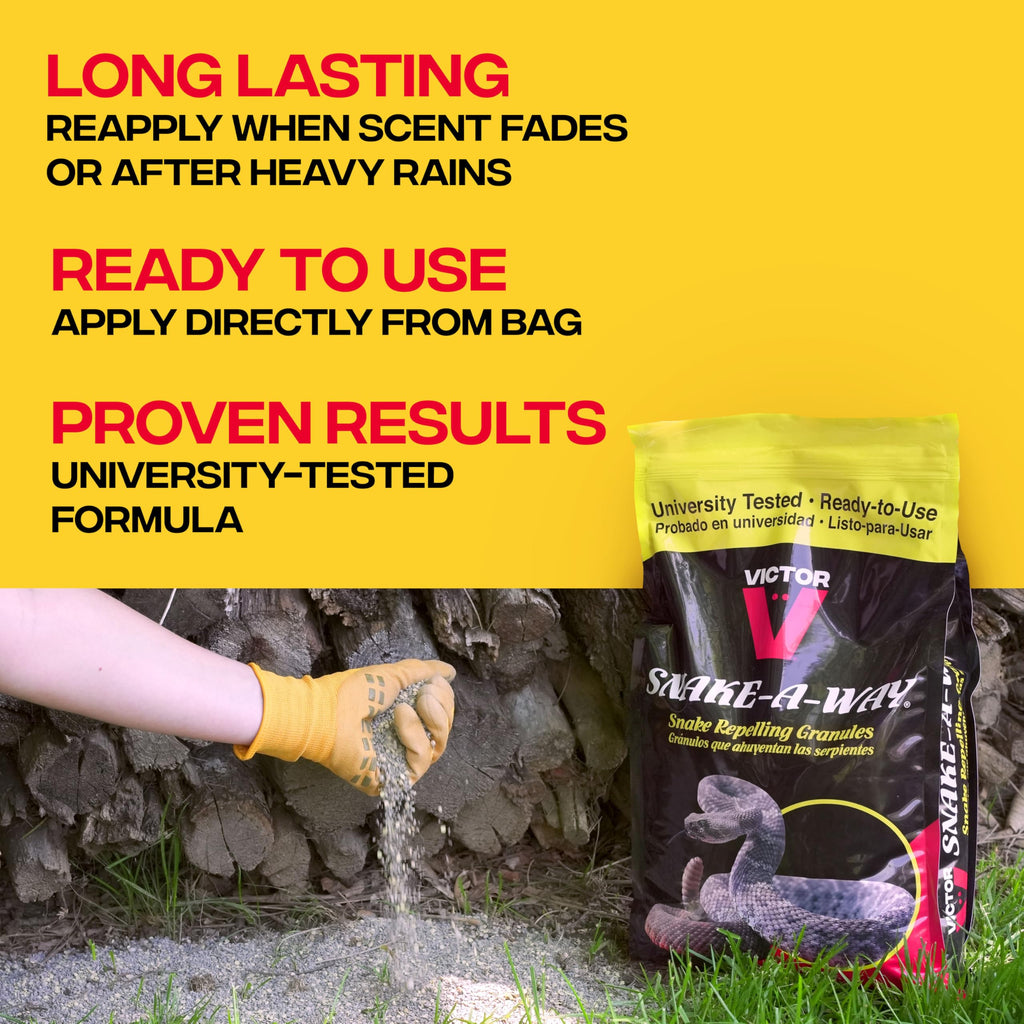 Victor Snake-A-Way Outdoor Snake Repellent Granules for Yard, 10 lb Bag