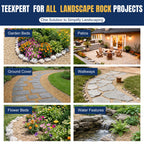 Teexpert Double Concentrated Rock Glue: 2 Gallon Stone Glue for Landscaping Fast-Dry Gravel Binder Long-Lasting Adhesive for Pea Rocks Stabilizer for Landscape Outdoor Yards Garden Patio