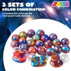 JOYIN Slime Party Favors, 24 Pack Galaxy Slime Ball - Stretchy, Non-Sticky, Mess-Free, Stress Relief, and Safe - Toys for Girls and Boys - Easter, Classroom Reward, Party Supplies, Halloween