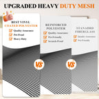 MAGZO Pet Proof Window&Door Screen Replacement Mesh, 48" W x 99" L, Best Vinyl Coated Polyester Dog Cat Resistant Heavy Duty, Net Netting Curtain Wire Roll Repair Kit for Patio/Porch/Sliding, Black