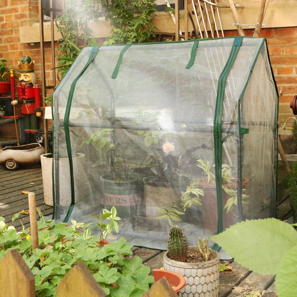 Gardzen Mini Greenhouse with Mesh Cover 36.2"(L) x18.9(W) x33.3(H)
