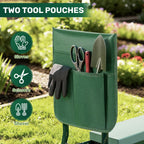 Zelurelle Garden Kneeler and Seat with 2 Tool Pouches for Gardening Work
