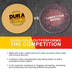 Dura-Gold Premium 6" Gold PSA Sanding Discs - 220 Grit, Box of 50 - Self Adhesive Stickyback Sandpaper for DA Sander, Finishing Coarse-Cut Abrasive - Sand Automotive Car Paint, Woodworking Wood, Metal