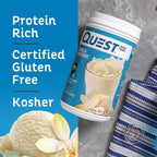 Quest Nutrition Vanilla Milkshake Protein Powder, 24g of Protein, 1g of Sugar, Low Carb, Gluten Free, 1.6 Pound, 23 Servings