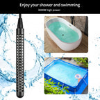 GRILLME 240V 3000W Immersion Bathtub and Swimming Pool Water Heater,Fully Submersible Portable Electric Heater,30 Galons Bathtub Heater,200 Galons Swimming Pool Heater,NEMA 6-15P Plug,100% Waterproof