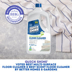 Quick Shine Multi Surface Floor Cleaner 64oz, Ready to Use-Streak Free-No Rinse, Use on Hardwood, Laminate, Luxury Vinyl Plank & Stone, Use in Spray Mops & Vac Mops, Safer Choice Cleaner