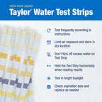 Taylor Technologies S-1403, 7-in-1 Pool and Spa Test Strips for Free & Total Chlorine, Total Bromine, pH, Total Alkalinity, Total Hardness & Cyanuric Acid, 50 Test Strips | Made in the USA