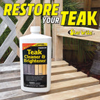 Star Brite Teak Cleaner & Brightener, Restore Weathered Wood, 32oz (094932)