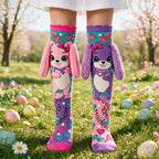 MITUN SEMI Crazy Socks for Kids Girls 3D Silly Wacky Funny Socks Knee High