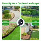 Landscape Edging Border 100 FT 2 Inch Tall with 180 Spikes, Plastic Edging for Landscaping, Garden Edging Border, Flower Bed, Paver and Lawn Edging Border, Black