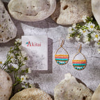 Akitai Boho Teardrop Multicolor Earrings Silver and Gold Plated with Colorful Varieties - Handmade Bohemian Turquoise Jewelry for Women and Beach Earrings For Women Vacation (Gold)