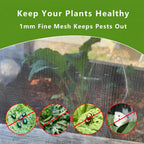 Garavigo Durable Garden Fine Mesh Netting, 10x33ft Insect Netting for Plant