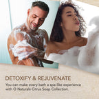 O NATURALS 100% Natural Bar Soap - Gift Set - Organic Ingredients & Essential Oils - Spa Gifts for Women & Men, Body Wash & Face - 6PC Citrus Soap Collection