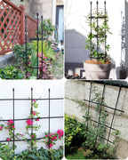 2-Pack Garden Trellis for Climbing Plants Outdoor Indoor, 47-Inch Adjustable Metal Trellis for Potted Plants, Tall Plant Support for Jasmine, Clematis and Other Climbing Flowers