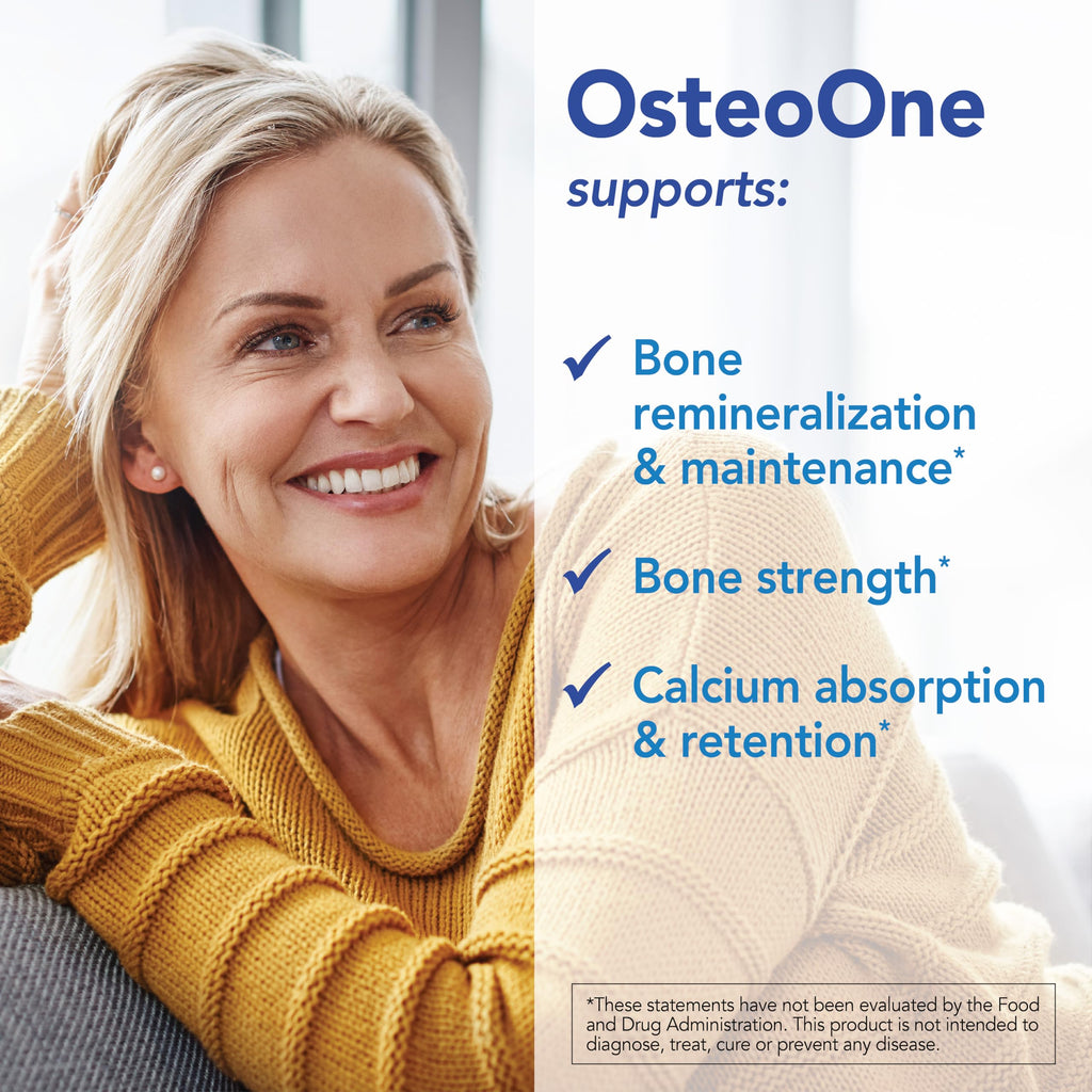 Patient One OsteoOne | Supplement to Support Bone Health and Calcium Absorption* | with Calcium, Vitamins D3 and K2 and More | 120 Tablets