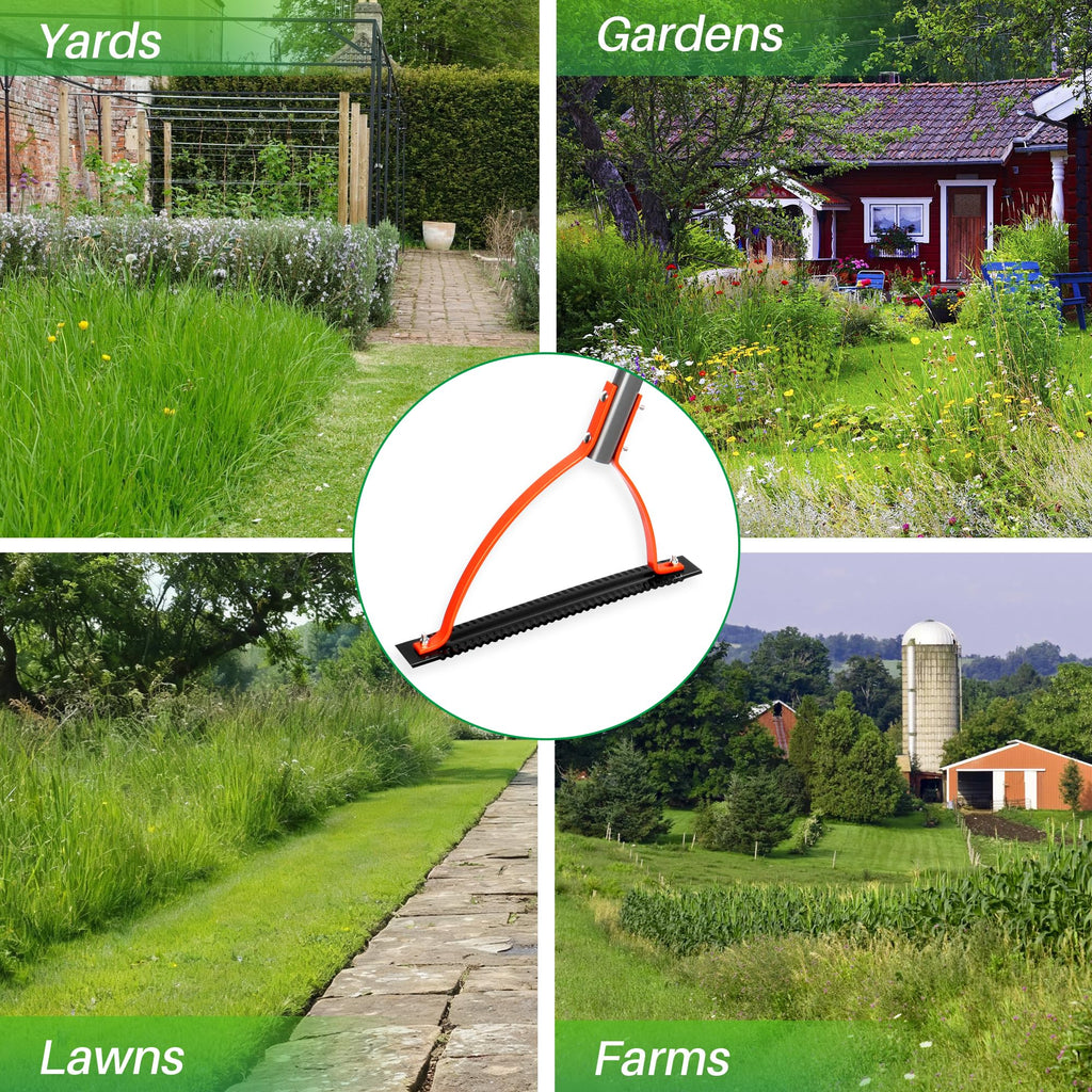 Walensee 41in Double-Edged Scythe, Weed Cutter for Cutting Weeds & Grass