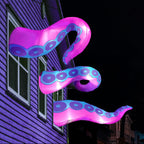 Joiedomi 3 Pcs Halloween Inflatables Octopus Tentacle Outdoor Window Decorations, Octopus Legs with Build-in LEDs, Halloween Front Door Window Roof Prop, Outdoor Holiday Blow up Decor for Garden Lawn